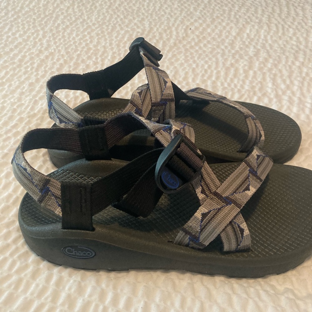 Chaco Kids Sandals - Black and Gray Pattern